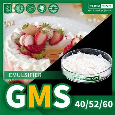 Một loại phụ gia thực phẩm đa năng GMS 40 dạng bột Glycerol Monostearate Số CAS31566-31-1
