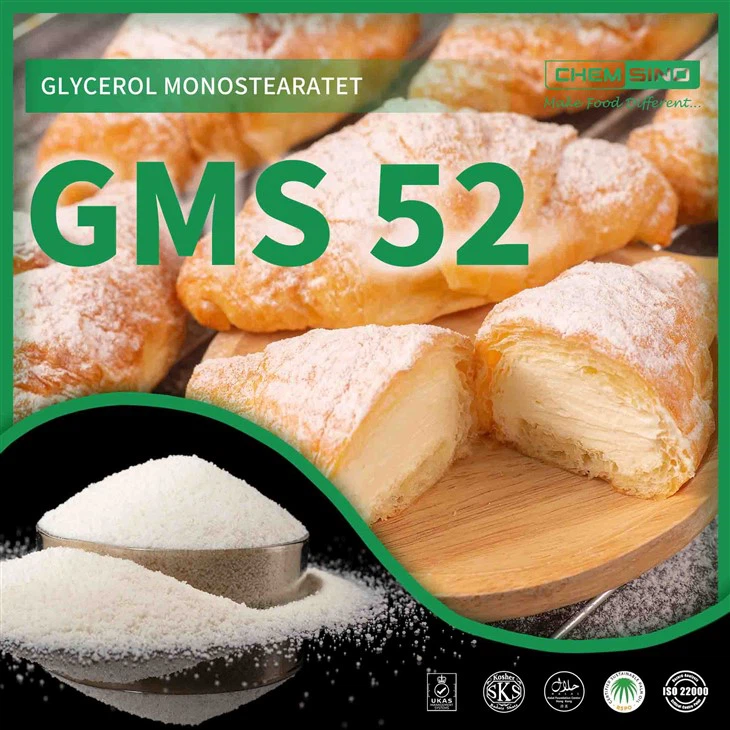 Nhà cung cấp hàng đầu Glycerol Monostearate 52 Bột GMS 52 Bột CAS số31566-31-1